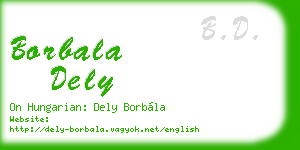 borbala dely business card